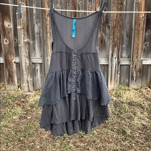 Tiered semi-sheer sparkle shirt.